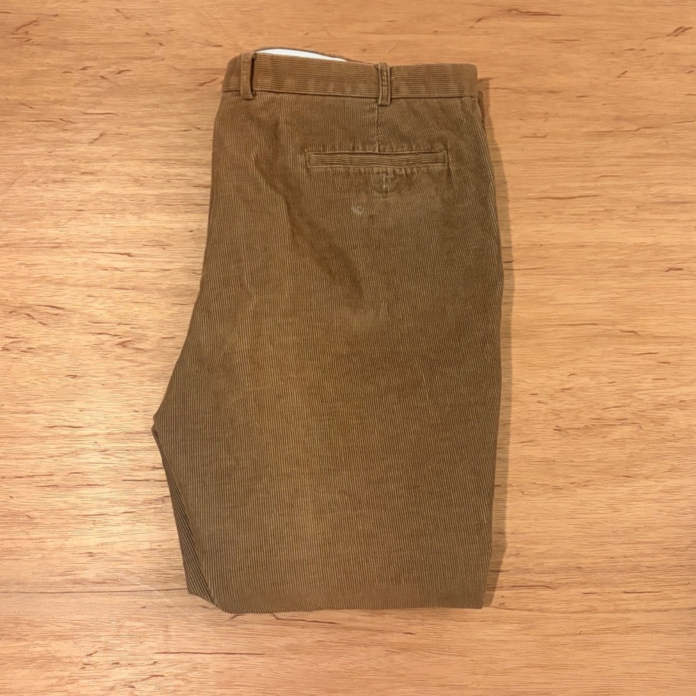 Lauren Ralph Lauren Mens Brown Corduroy Pants 42W x 32L Cotton Straight Slacks